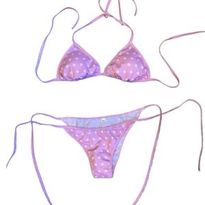 Pink Polka Dot Bikini